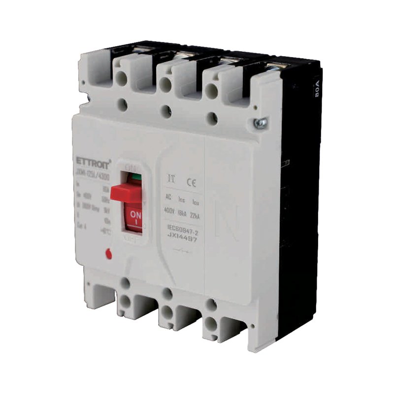 [JX14497] MCCB Interruttori Scatolati Magnetotermici 4P 22kA 80A AC 400V IP20 IEC60947-2
