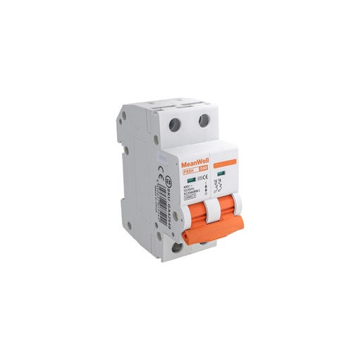 [GA42540] MeanWell MCB Interruttore Magnetotermico Automatico Curva D 2P 2M 10000A D40A AC 400V IP20 IEC60898-1 PB8H
