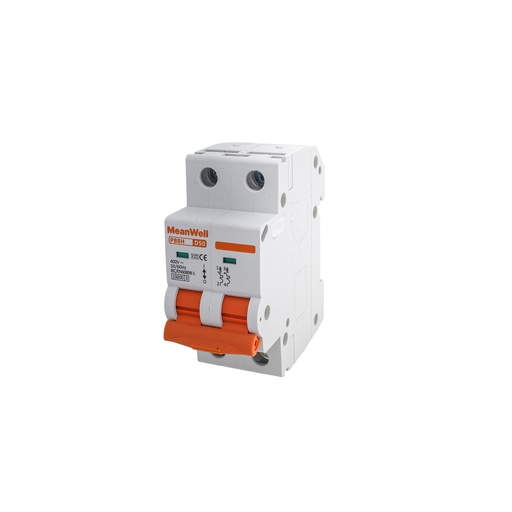 [GA42550] MeanWell MCB Interruttore Magnetotermico Automatico Curva D 2P 2M 10000A D50A AC 400V IP20 IEC60898-1 PB8H