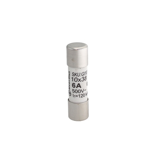 [GI10106] MeanWell 10 Pezzi Fusibili AC 500V AC D10X38mm 6A AC 500V IP20 IEC60269