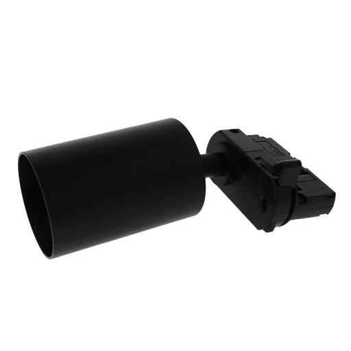 [CB4010N] Porta Faretto da Binario Trifase, Attacco GU10 orientabile e ruotabile, attacco 4 fili, compatibile con 3 linee di accensione, Max 50W 220V, Nero