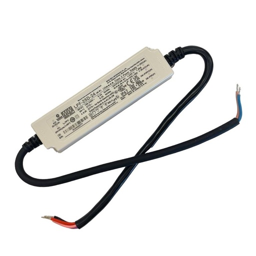 [MW-LPF-25D-24] MW MEAN WELL LPF-25D-24 Alimentatore Led Driver CC CV 24V 1,05A 25W IP67 Input 220V e 110V Dimmerabile 3 In 1