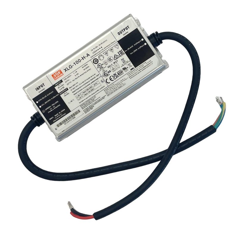 [MW-XLG-100-H-A] MW MEAN WELL XLG-100-H-A Led Driver Corrente Costante 2100mA 27-56V 100W IP67 Input 220V e 110V