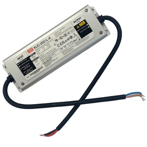 [MW-XLG-200-L-A] MW MEAN WELL XLG-200-L-A Led Driver Corrente Costante 700mA 142-285V 200W IP67 Input 220V e 110V