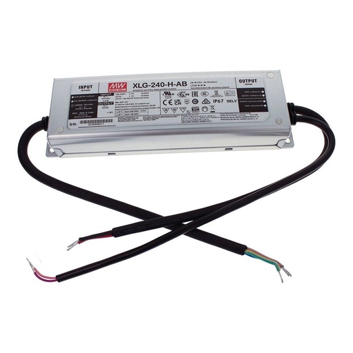 [MW-XLG-240-H-AB] MW MEAN WELL XLG-240-H-AB Led Driver Corrente Costante 4900mA 27-56V 240W IP67 Dimmerabile 3 In 1