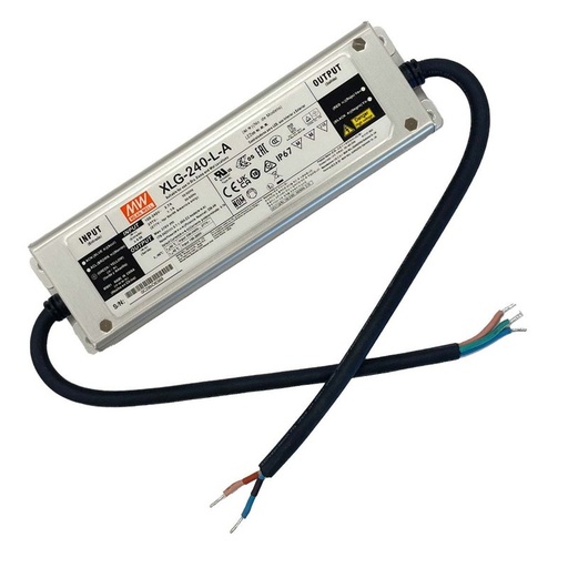 [MW-XLG-240-L-A] MW MEAN WELL XLG-240-L-A Led Driver Corrente Costante 700mA 178-342V 240W IP67 Input 220V e 110V