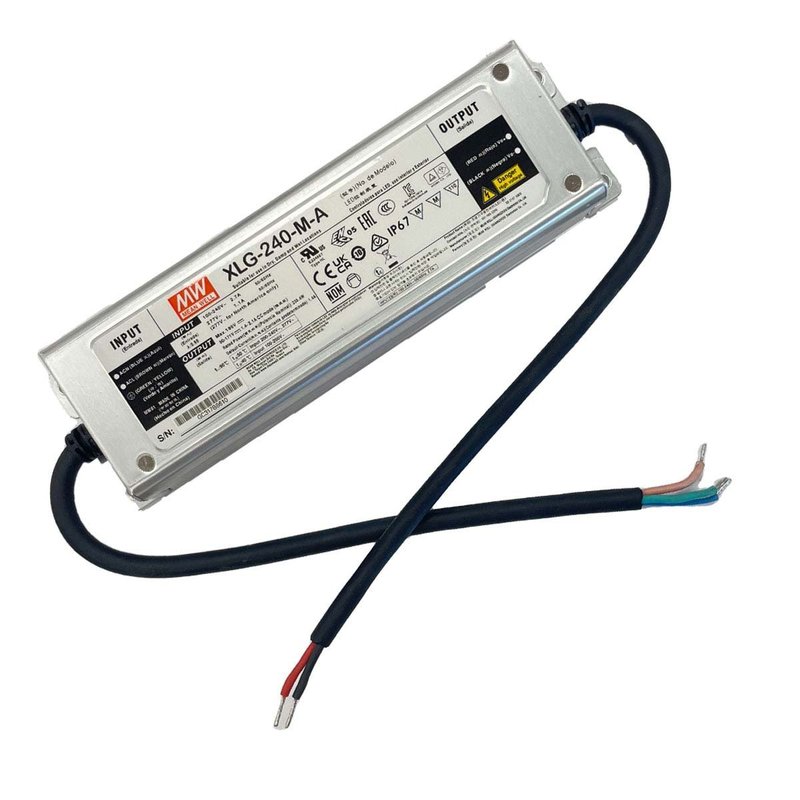 [MW-XLG-240-M-A] MW MEAN WELL XLG-240-M-A Led Driver Corrente Costante 1400mA 90-171V 240W IP67 Input 220V e 110V