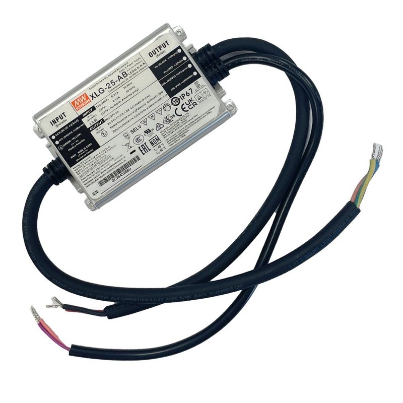 [MW-XLG-25-AB] MW MEAN WELL XLG-25-AB Led Driver Corrente Costante 700mA 22-54V 25W IP67 Dimmerabile 3 In 1