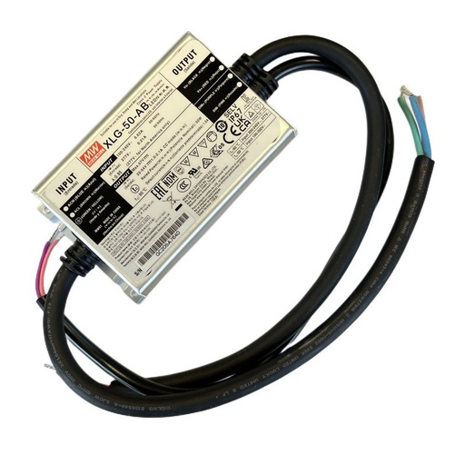 [MW-XLG-50-AB] MW MEAN WELL XLG-50-AB Led Driver CC 1000mA 22V-54V 50W Dimmerabile 3 In 1 IP67 Input 220V 110V