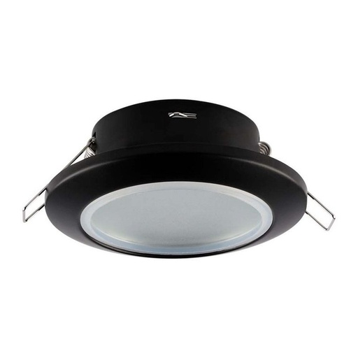 [CL1070B] Porta Faretto Led Da Incasso Rotondo Colore Nero Impermeabile IP44 Foro 70mm Per Faretti Led GU10 MR16 SKU-6699
