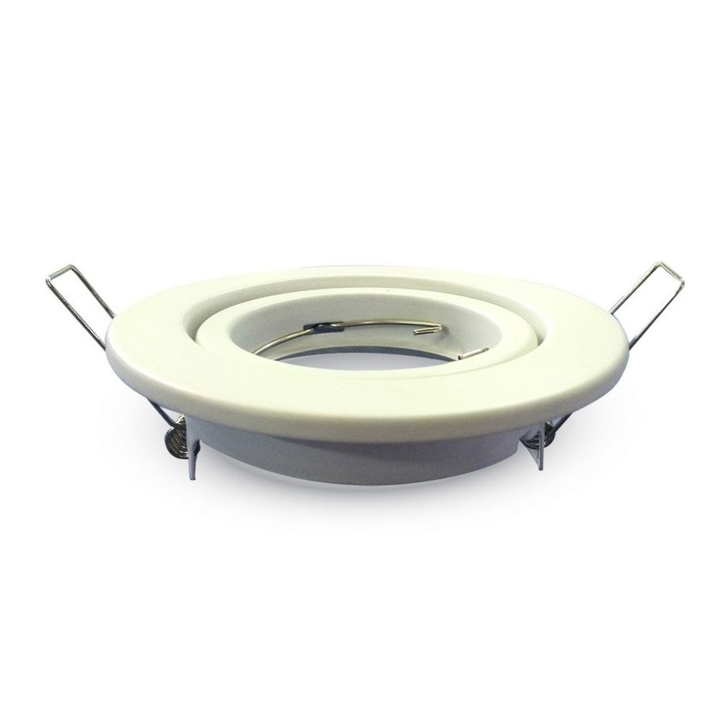 Portafaretto LED da Incasso Orientabile Rotondo GU10 MR16, Foro 74 mm, Ø99 Metallo