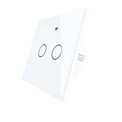 [MMC7842W] Interruttore Da Incasso Scatola 502, Touch Bianco 2 Tasti, WIFI 2.4G Matter, TUYA, Smart Life,Apple Home, Google Home, Alexa, SmartThings, 10A, AC 90-250V, 50/60HZ, 86X86X30mm, IP20