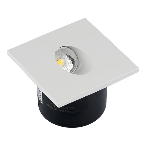 [HS211210N] Faretto LED Segnapasso Quadrato Montaggio a Incasso 3W Colore Bianco 4000K IP20 SKU-211210