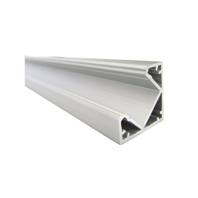 [BA1919M3] 3 Metri Profilo Canalina Barra Alluminio LED Anodizzato Angolare Corner Curva 90° per Strip LED fino 12mm