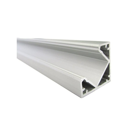 [BA1919M3] 3 Metri Profilo Canalina Barra Alluminio LED Anodizzato Angolare Corner Curva 90° per Strip LED fino 12mm