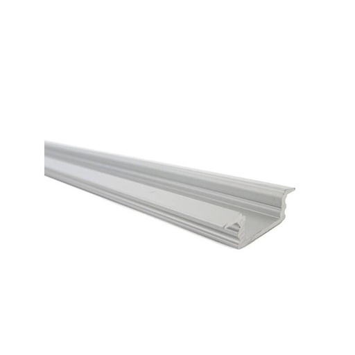 [BA2507M3] 3 Metri Profilo Canalina Barra Alluminio LED Anodizzato Quadrato Incasso Slim per Striscia LED fino 12mm