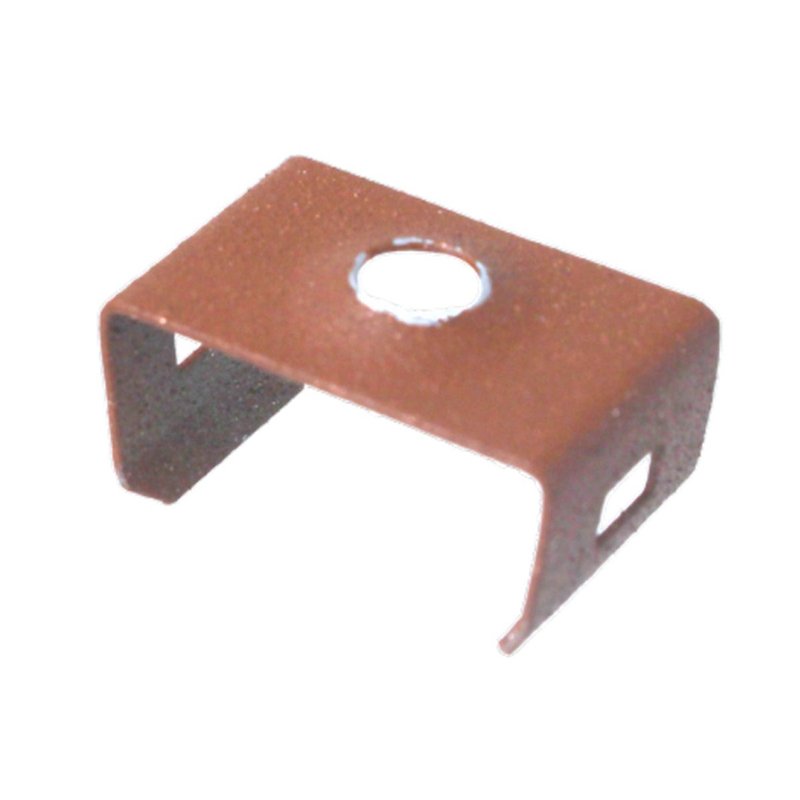 [BAZ1788C] Clip Guida Gancio di Montaggio In Acciaio Colore Corten Per Profilato Alluminio BAZ1707