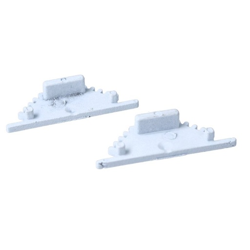 [BAZ3050W] Kit Terminali Tapi di Chiusura In Metallo Colore Bianco Per Profilato Alluminio BAZ3010W