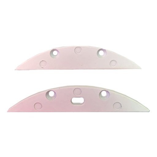 [BAZ5250W] Kit Terminali Tapi di Chiusura In Metallo Con e Senza Foro Colore Bianco Per Profilato Alluminio BAZ5208W