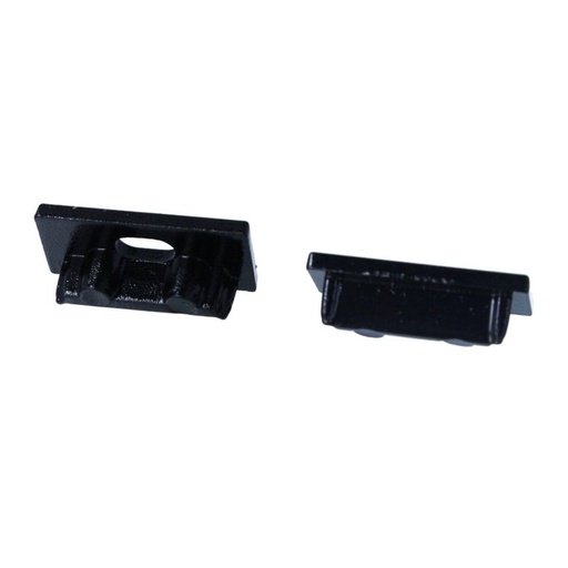 [BAZ1750B] Kit Terminali Tappi di Chiusura In Metallo Con e Senza Foro Colore Nero Per Profilato Alluminio BAZ1707B