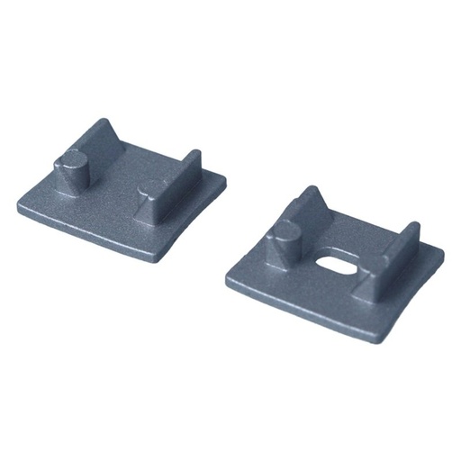 [BAZ1751] Kit Terminali Tappi di Chiusura In Metallo Con e Senza Foro Per Profilato Alluminio Alto BAZ1715