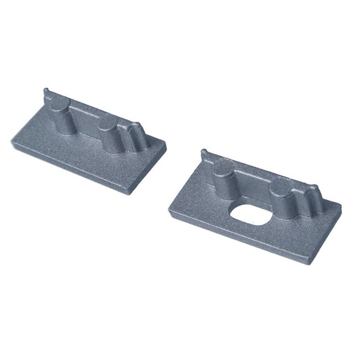 [BAZ1750] Kit Terminali Tappi di Chiusura In Metallo Con e Senza Foro Per Profilato Alluminio BAZ1707