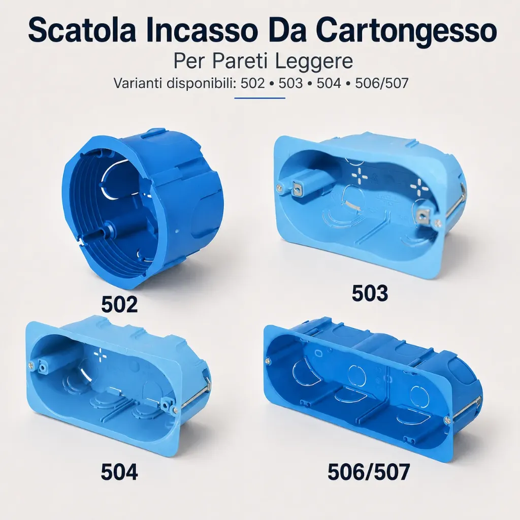 Scatola Incasso Da Cartongesso Per Pareti Leggere, 502 503 504 506/507