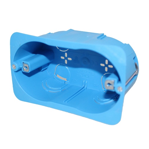 [MME23203] Scatola rettangolare per pareti leggere in cartongesso, 114x72x50 mm, 3 posti, ideale per installazioni elettriche interne