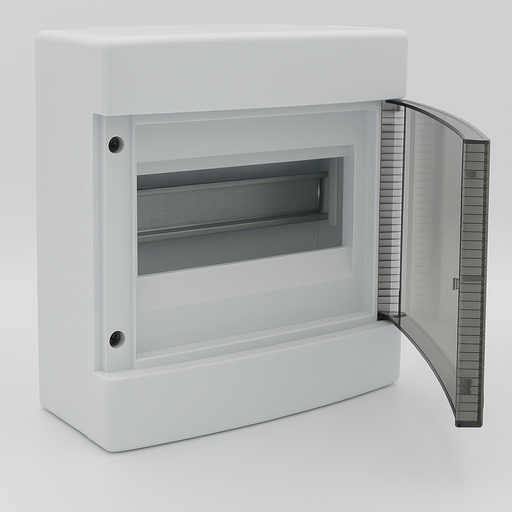 [MME40008] MeanWell centralino da parete 8 moduli, bianco IP40, 200x180x100 mm, RAL 9016, ideale per installazioni elettriche domestiche e industriali