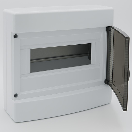 [MME40012] Centralino da parete 12 moduli, bianco IP40, 270x190x100 mm, RAL 9016, ideale per installazioni elettriche domestiche e industriali