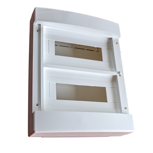 [MME40030] MeanWell centralino da parete senza portello 24 moduli, grigio RAL 7035, 250x340x95 mm, IP40, ideale per installazioni elettriche interne
