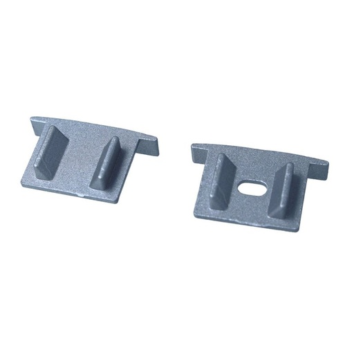 [BAZ2650] Kit Terminali Tappi di Chiusura In Metallo Con e Senza Foro Per Profilato Alluminio BAZ2620