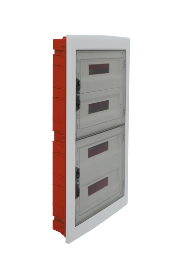 [MME40272TB] MeanWell centralino da incasso 72 moduli, bianco latte RAL 9016, 465x855x95 mm, IP40, ideale per installazioni elettriche interne