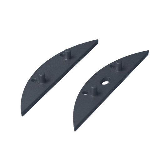 [BAZ5250] Kit Terminali Tappi di Chiusura In Metallo Con e Senza Foro Per Profilato Alluminio BAZ5208