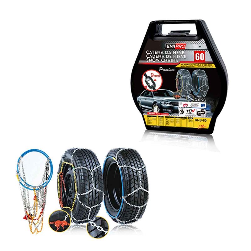 [CN25060] Catena Da Neve 9mm KNS60 Gruppo 60 Omologato ONORM V5117