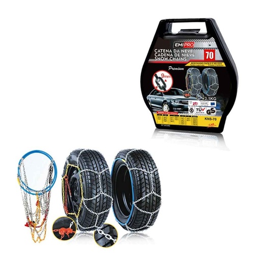 [CN25070] Catena Da Neve 9mm KNS70 Gruppo 70 Omologato ONORM V5117