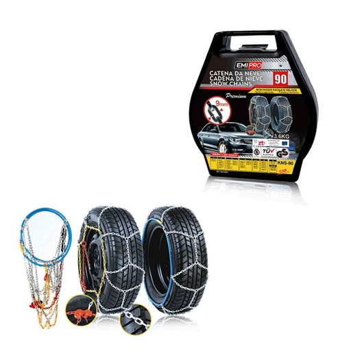 [CN25090] Catena Da Neve 9mm KNS90 Gruppo 90 Omologato ONORM V5117