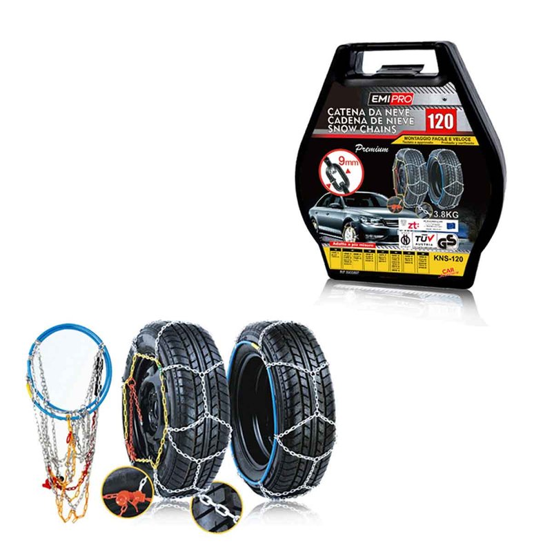 [CN25120] Catena Da Neve 9mm KNS120 Gruppo 120 Omologato ONORM V5117