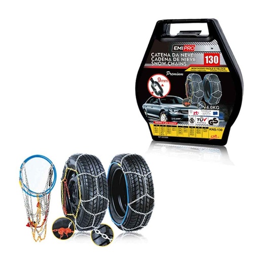 [CN25130] Catena Da Neve 9mm KNS130 Gruppo 130 Omologato ONORM V5117