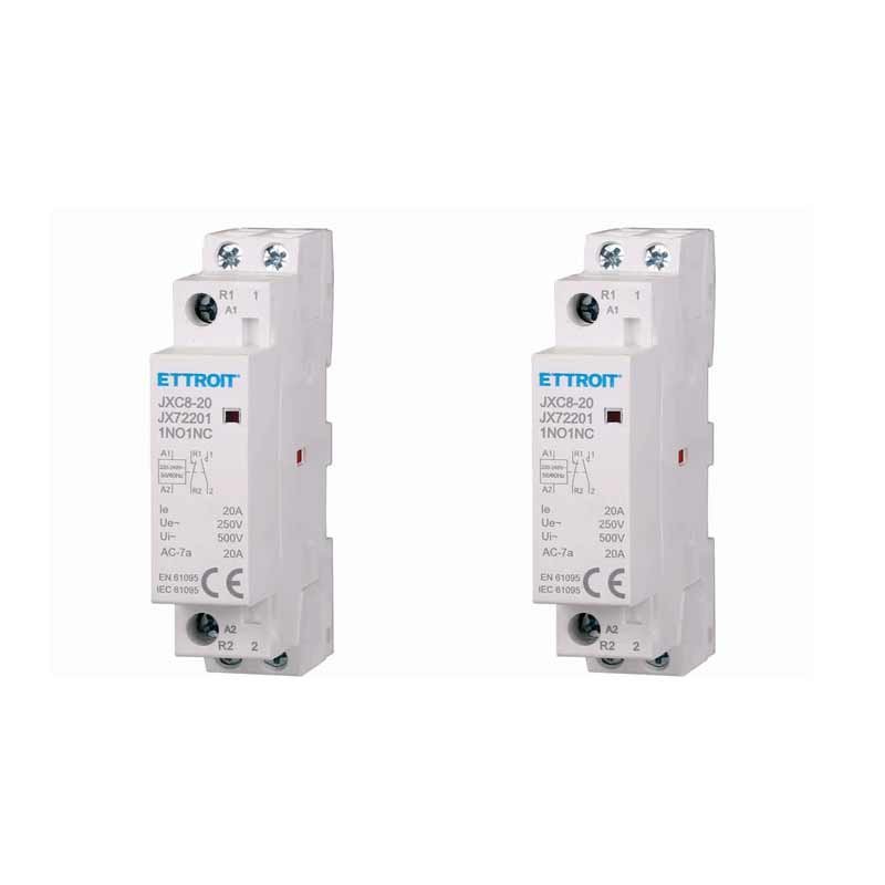 [JX72201] 2 Pezzi Contattore AC 2P 20A 1NO+1NC 250V Occupa 1 Modulo DIN