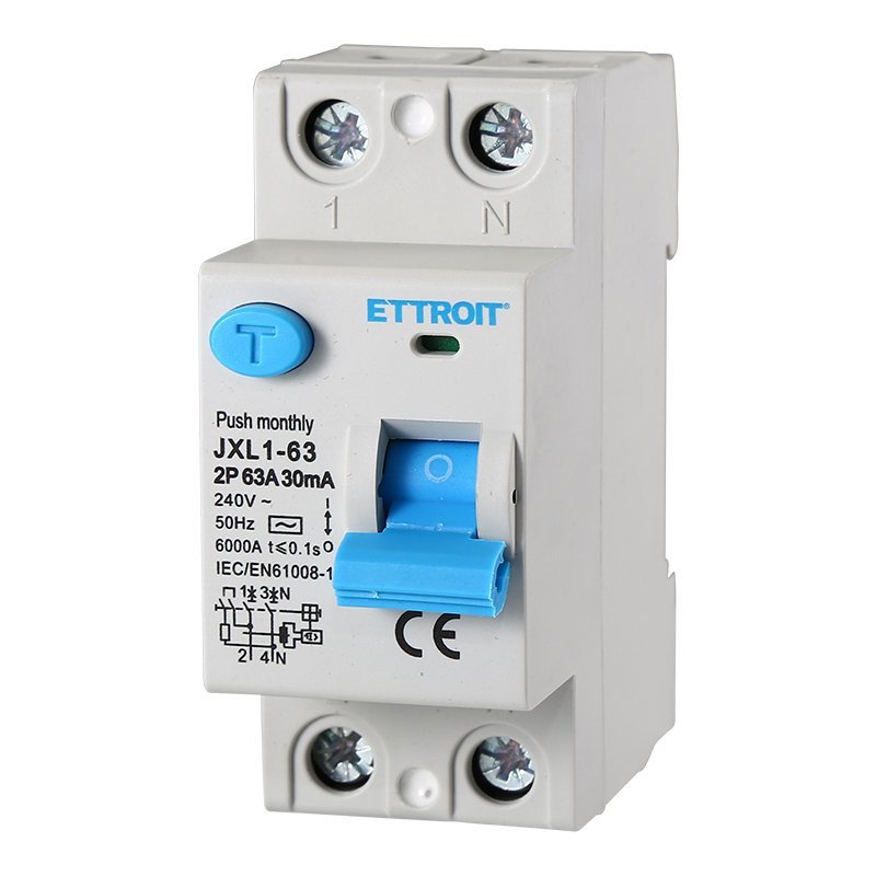 Interruttore Differenziale Puro 2P 63A 6kA 30mA 220V Salvavita Differenziale Occupa 2 Moduli DIN