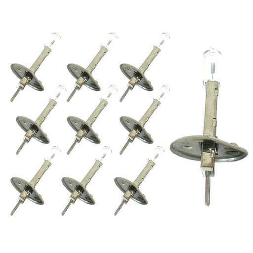 [LA1215Y] 10 Pezzi Lampada Alogena Auto H1 12V 55W P14,5S