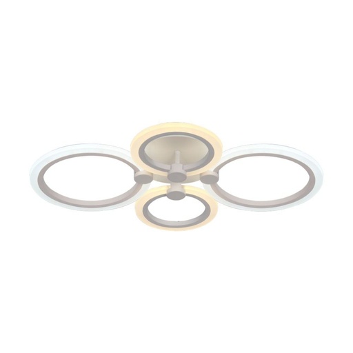 [LP23394] Lampadario LED a Plafone con Telecomando 45W dal Design Moderno e Fascio Luminoso 360° Colore Bianco 600x400x100mm Dimmerabile CCT 3in1 23394