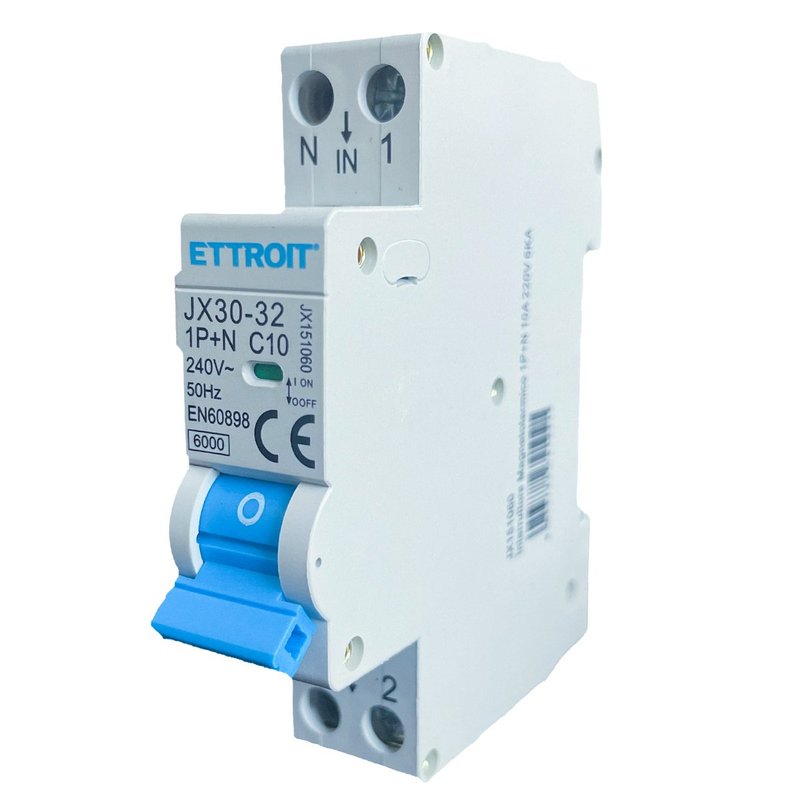 Interruttore Magnetotermico Automatico 1P+N 10A 6000A 220V Salvavita Stotz Occupa 1 Modulo DIN