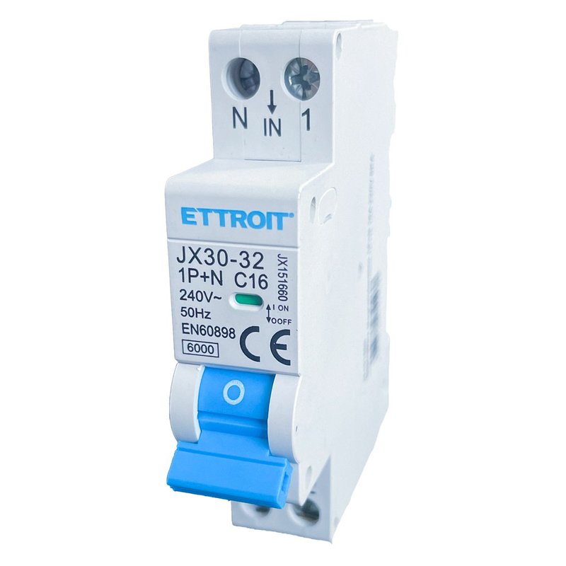 [JX151660] Interruttore Magnetotermico Automatico 1P+N 16A 6000A 220V Salvavita Stotz Occupa 1 Modulo DIN