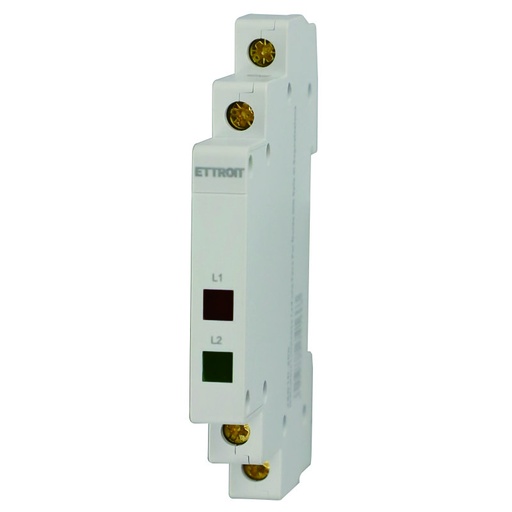 [JXB1D-200] ETTROIT Indicatore Luminoso Modulare Con 2 Fase L1 L2 230V, Occupa Mezzo Modulo DIN, Lampada Spia Led Segnalazione 