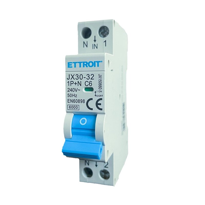 [JX150660] Interruttore Magnetotermico Automatico 1P+N 6A 6000A 220V Salvavita Stotz Occupa 1 Modulo DIN