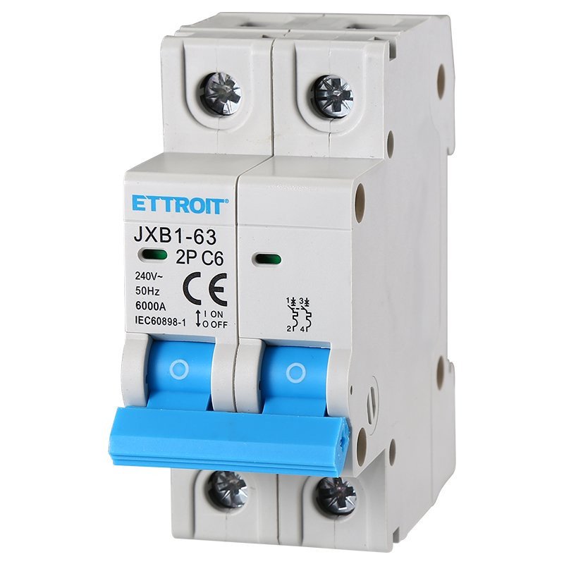 [JX120660] Interruttore Magnetotermico Automatico 2P 6A 6000A 220V Salvavita Stotz Occupa 2 Moduli DIN