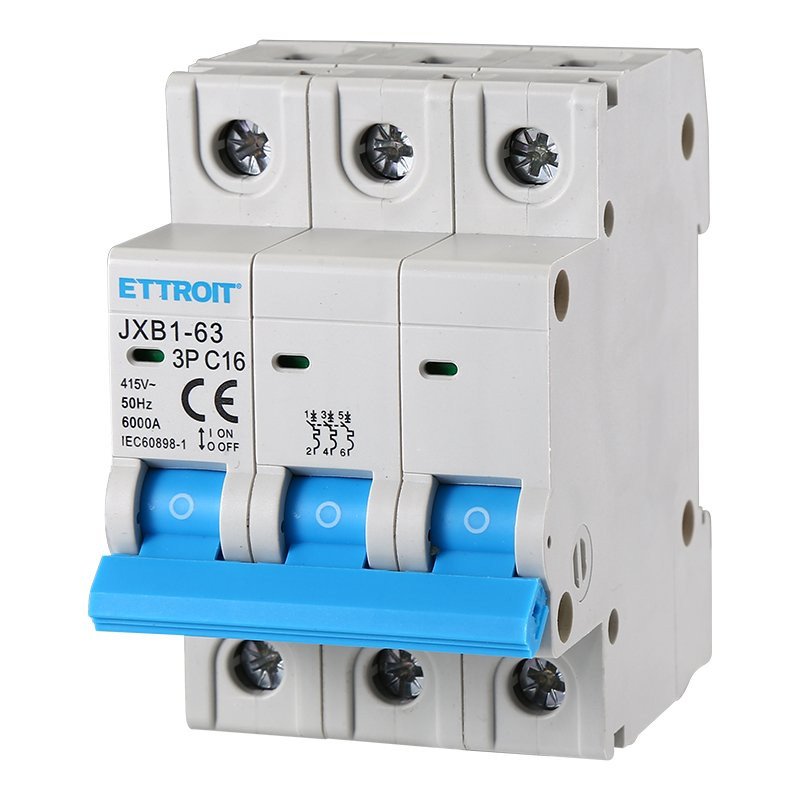 [JX131660] Interruttore Magnetotermico Automatico 3P 16A 6000A 220V 380V Salvavita Stotz Occupa 3 Moduli DIN