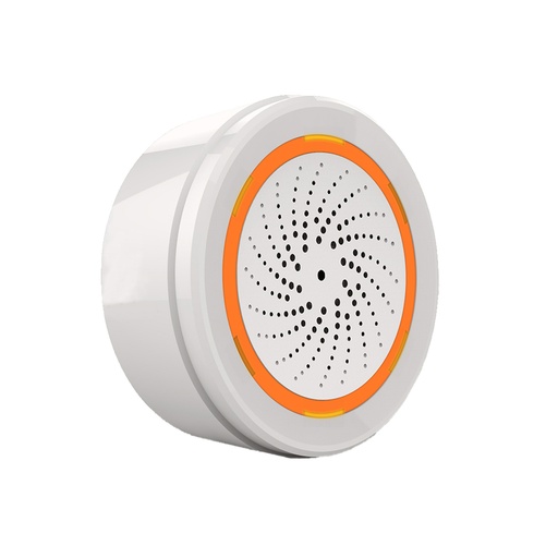[MMC3214] Sirena Allarme ZigBee Protocollo ZigBee 3.0 TUYA, Smart Life, Sonoro e Visivo, 5V 1A IP20,68X68X33mm